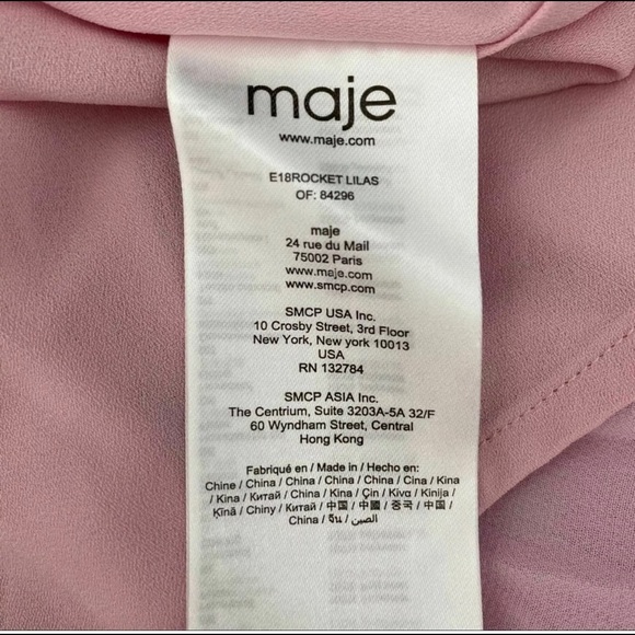 MAJE Pink Pleated Rocket Midi Maxi Dress, size 2/M - Picture 7 of 7